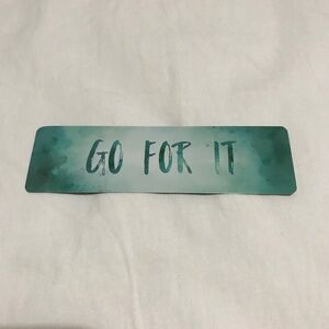 Go For It Bookmark Double Sided Clouds Ombre Never Never Never Give up